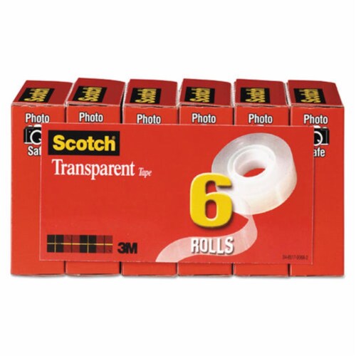 Scotch® Transparent Tape 6 Pack - Clear Perspective: front