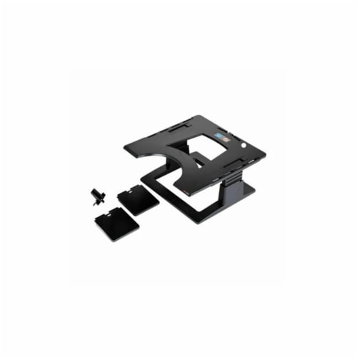 3M Adjustable Notebook Riser, 13  X 13  X 4  to 6 , Black, Supports 20 Lbs LX500 Perspective: front
