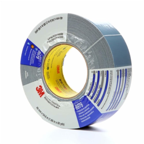 3M Performance Plus Duct Tape 8979 Slate Blue, 48 mm x 54.8 m 12.1 mil, 24 Perspective: front