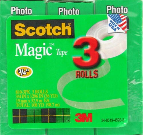 Scotch® Magic™ Tape Refill - 3 Count Perspective: front