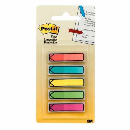 Post-it Neon Arrow Flags - 100 Pack - Assorted Perspective: front