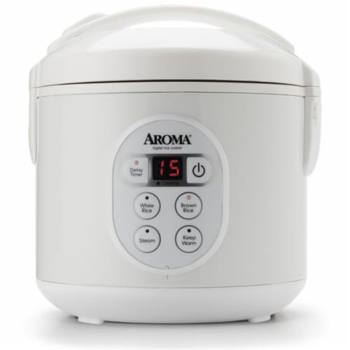 Aroma ARC-914D 4-Cup Cool-Touch Rice Cooker, Stainless Steel Perspective: front