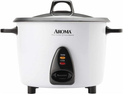 Aroma Pot-Style Rice Cooker and Food Steamer - Black/Silver, 1 ct