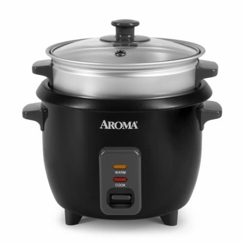 Aroma Pot-Style Rice Cooker and Food Steamer - Black/Silver, 1 ct - Kroger