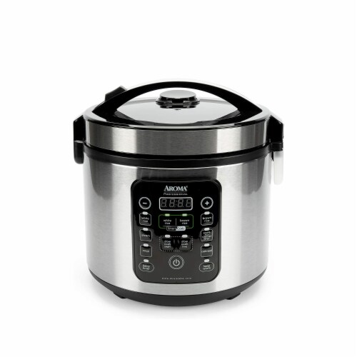 AROMA 20-Cup Stainless Steel Digital Cool-Touch Rice Cooker and