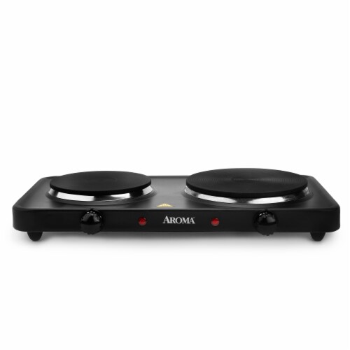 Aroma® Double Burner Hot Plate Perspective: front