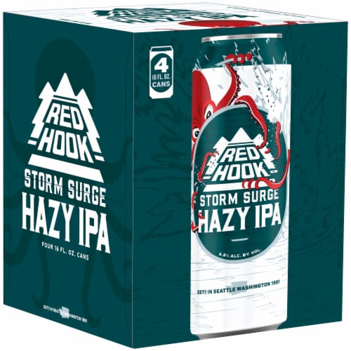 Redhook Storm Surge Hazy IPA Perspective: front