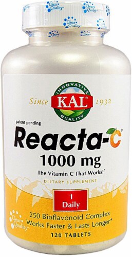 KAL Reacta-C® with Bioflavonoids 1000mg Tablets Perspective: front