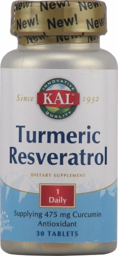KAL Turmeric Resveratrol Tablets Perspective: front