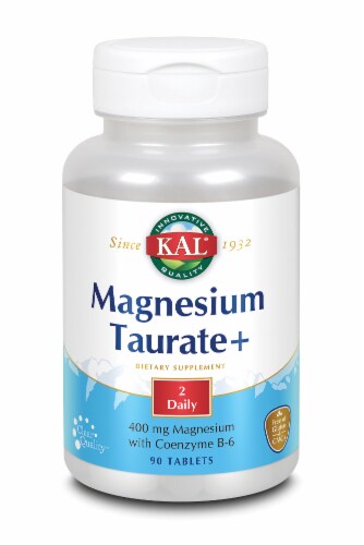 KAL Magnesium Taurate+ 400 Mg Tablets Perspective: front