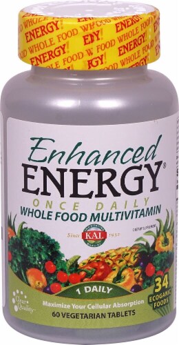 KAL  Enhanced Energy® Wholefood Multivitamin Perspective: front