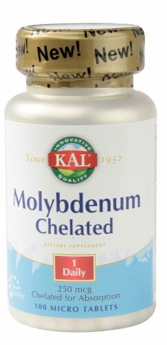 Kal Molybdenum Chelated Tablets 250 mcg Perspective: front