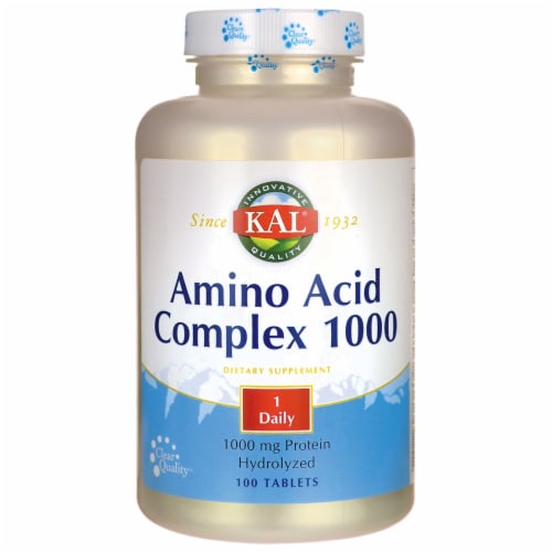 Kal Amino Acid Complex 1000 100 Tabs Perspective: front