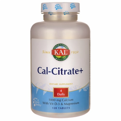 Kal Cal-Citrate+ 120 Tabs Perspective: front