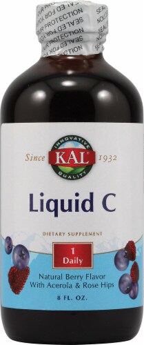 KAL  Liquid C Dietary Supplement   Natural Berry Perspective: front