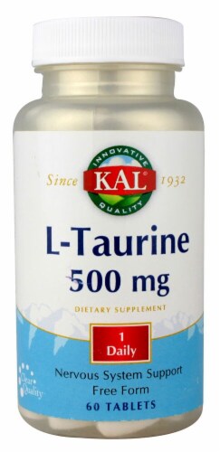Kal  L-Taurine Tablets 500 mg Perspective: front