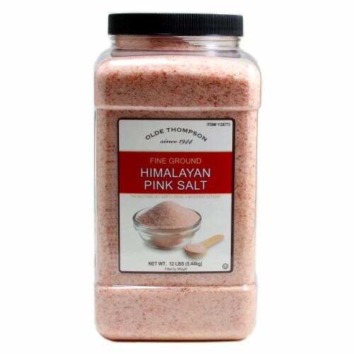 Olde Thompson Fine Ground Himalayan Pink Salt, 12lbs, Bulk Size Perspective: front