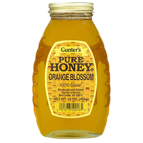 Gunter's Pure Orange Blossom Honey Perspective: front