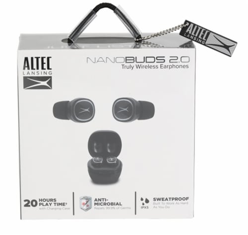 Altec Lansing Nanobud Truly Wireless Earbuds & Charging Case Perspective: front