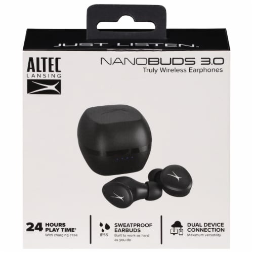 Altec Lansing Truly Wireless Nano Earbuds 3.0 Black 1 ct QFC