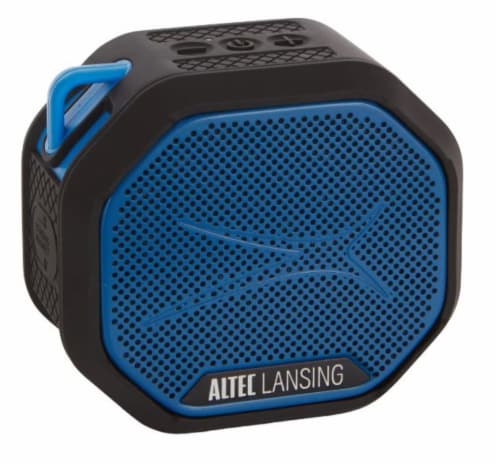 Altec Lansing HydrTek Wireless Speaker - Black With Royal Blue Perspective: front