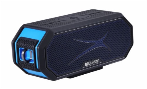 Altec Lansing HydrBlast 2.0 Wireless Speaker - Black With Royal Blue Perspective: front