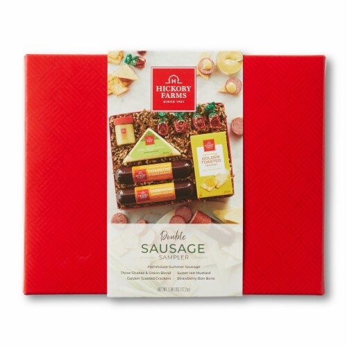 Hickory Farms Double Sausage Sampler Gift Set Perspective: front