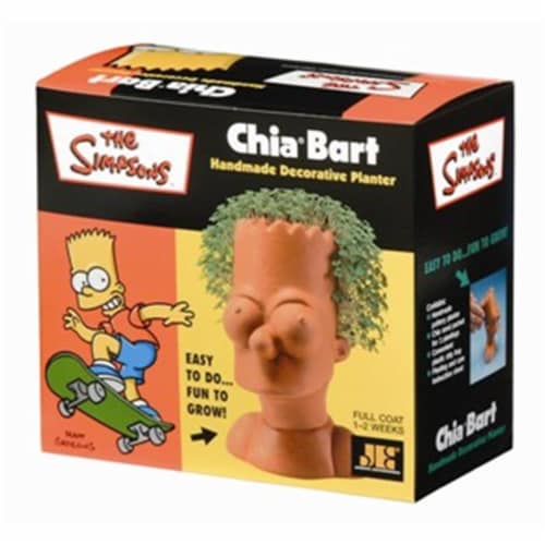 Joseph Enterprises CP 053-16 Bart Simpson Chia Pet- Case of 16 Perspective: front