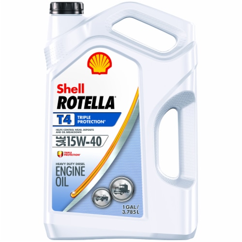 Rotella T4 Triple Protection 15W-40 Engine Oil Perspective: front