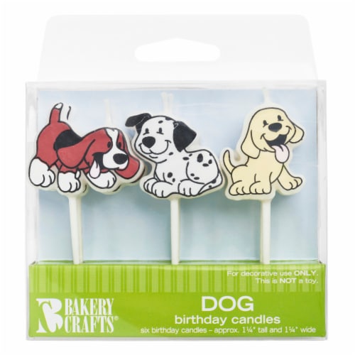Bakery Crafts Dog Shaped Birthday Candles Perspective: front