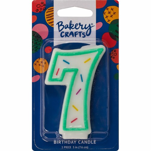 Bakery Crafts® #7 Sprinkle Birthday Candle