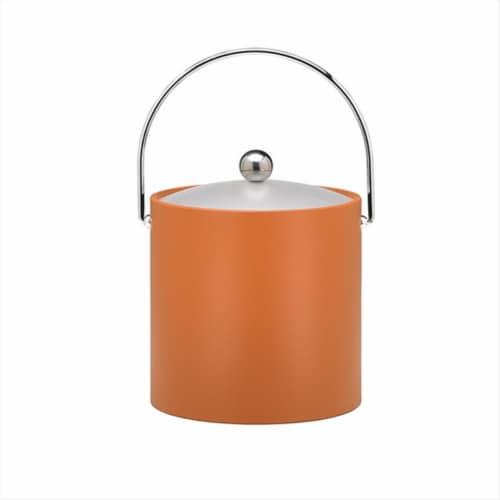 Kraftware 14874 B.C. Spicy Orange 13 Oval Waste Basket Perspective: front