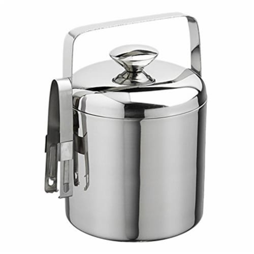 Kraftware Corp 70310 Ice Bucket With Tong Polished 1.5 qt. Perspective: front