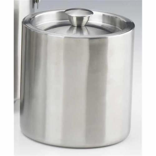 Kraftware 71489 Brushed Stainless Steel 1.5 Quart Doublewall Insulated Ice Bucket -  No Handl Perspective: front