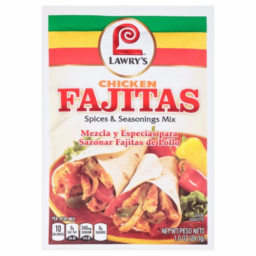 Lawry's® Chicken Fajitas Spices & Seasoning Mix Perspective: front