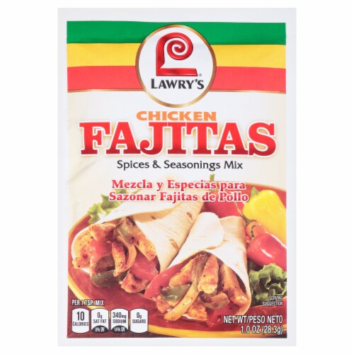 Lawry's® Chicken Fajitas Spices & Seasoning Mix Perspective: front