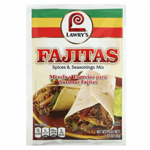Lawry's Fajitas Spices & Seasonings Mix Perspective: front