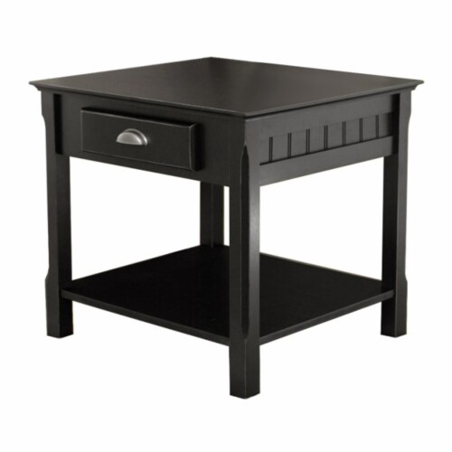 Tall black end tables deals