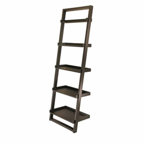 Black leaning bookcase deals