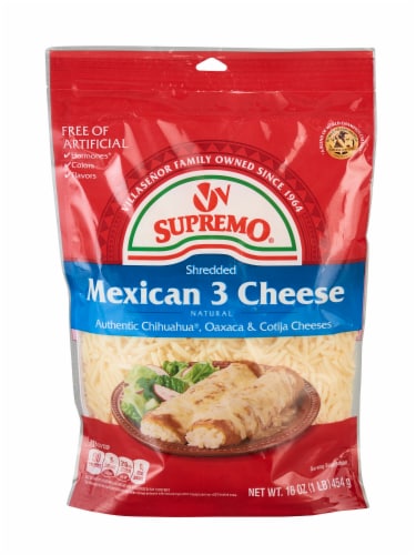 Supremo® Shredded 3 Cheese Mexican Blend Perspective: front