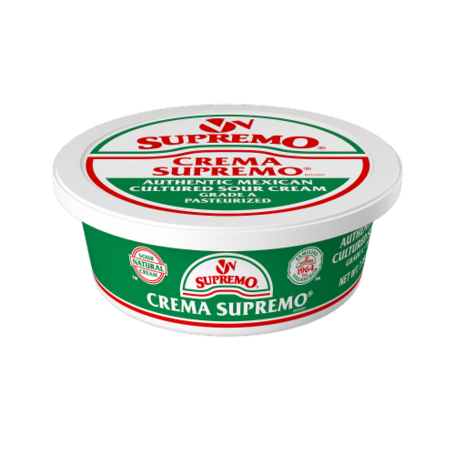 VV Supremo® Crema Supremo Authentic Mexican Cultured Sour Cream Perspective: front