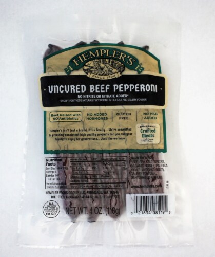 Hempler's® Natural Uncured Beef Pepperoni Perspective: front