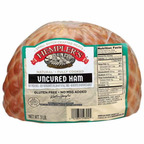 Hempler's® Natural Fully Cooked Uncured Ham Perspective: front