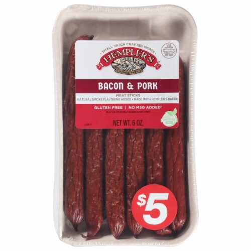 Hempler's® Bacon & Pork Meat Sticks Perspective: front