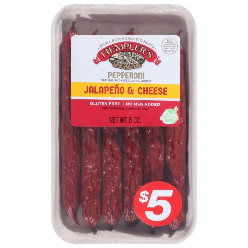 Hempler's® Jalapeno & Cheese Pepperoni Sticks Perspective: front