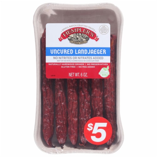 Hempler's® Uncured Landjaeger Tray Perspective: front