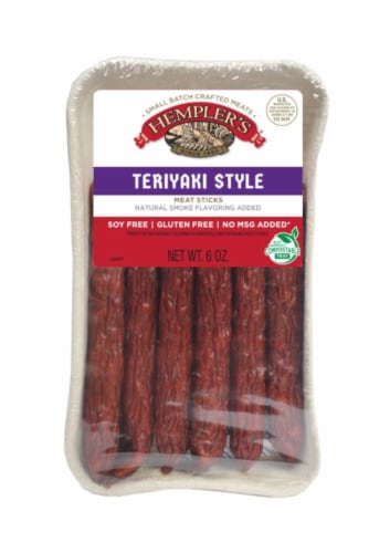 Hempler's® Teriyaki Style Meat Stick Tray Perspective: front