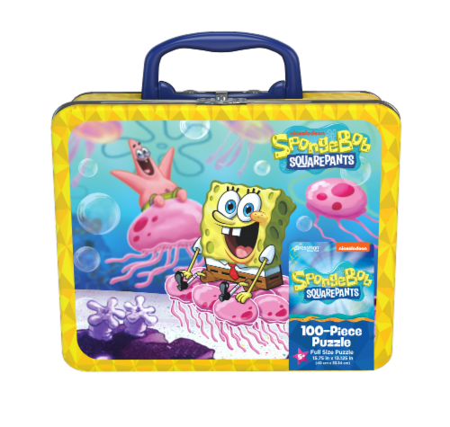 Pressman SpongeBob SquarePants Full Size Puzzle Lunch Box, 100 pc