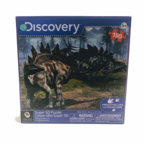 Pressman Toys Discovery Prehistoric Era Stegosaurus Super 5D Puzzle Perspective: front