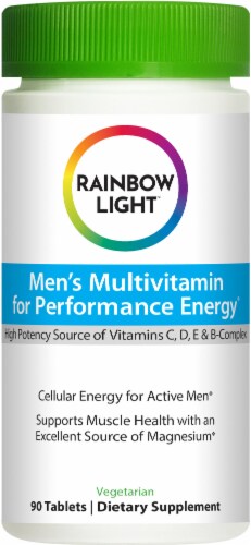 Rainbow Light Men's Multivitamin for Performance Energy Perspective: front